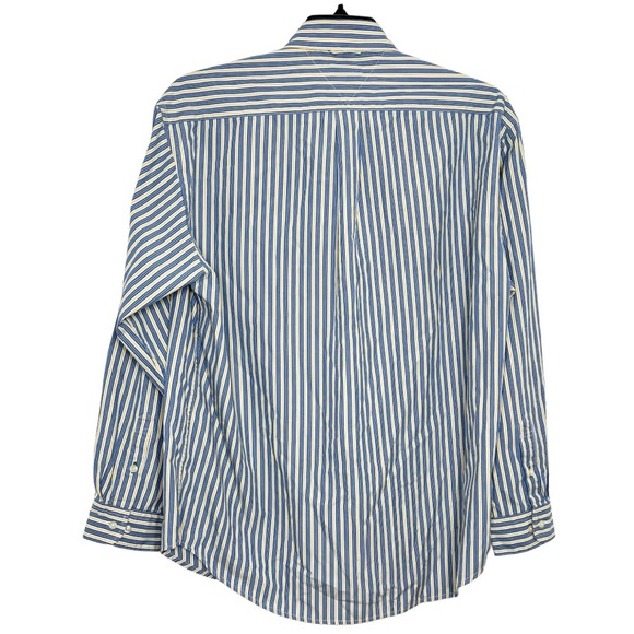 Tommy Hilfiger Shirt Men’s Size L Blue Yellow White Button Front Long Sleeve - Picture 5 of 8